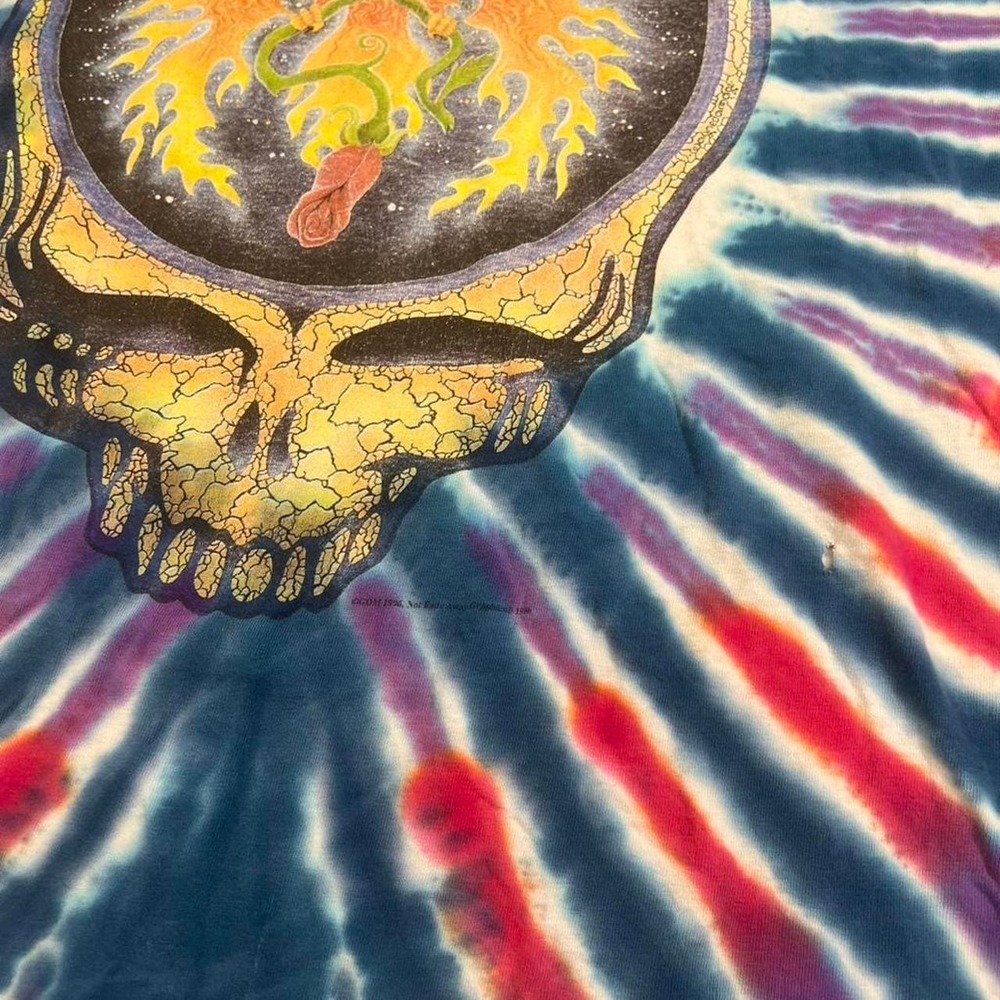 Grateful Dead T Shirt Mens XL 1996 Phoenix Steal Your Face Tie Dye Not Fade Away - Picture 4 of 6